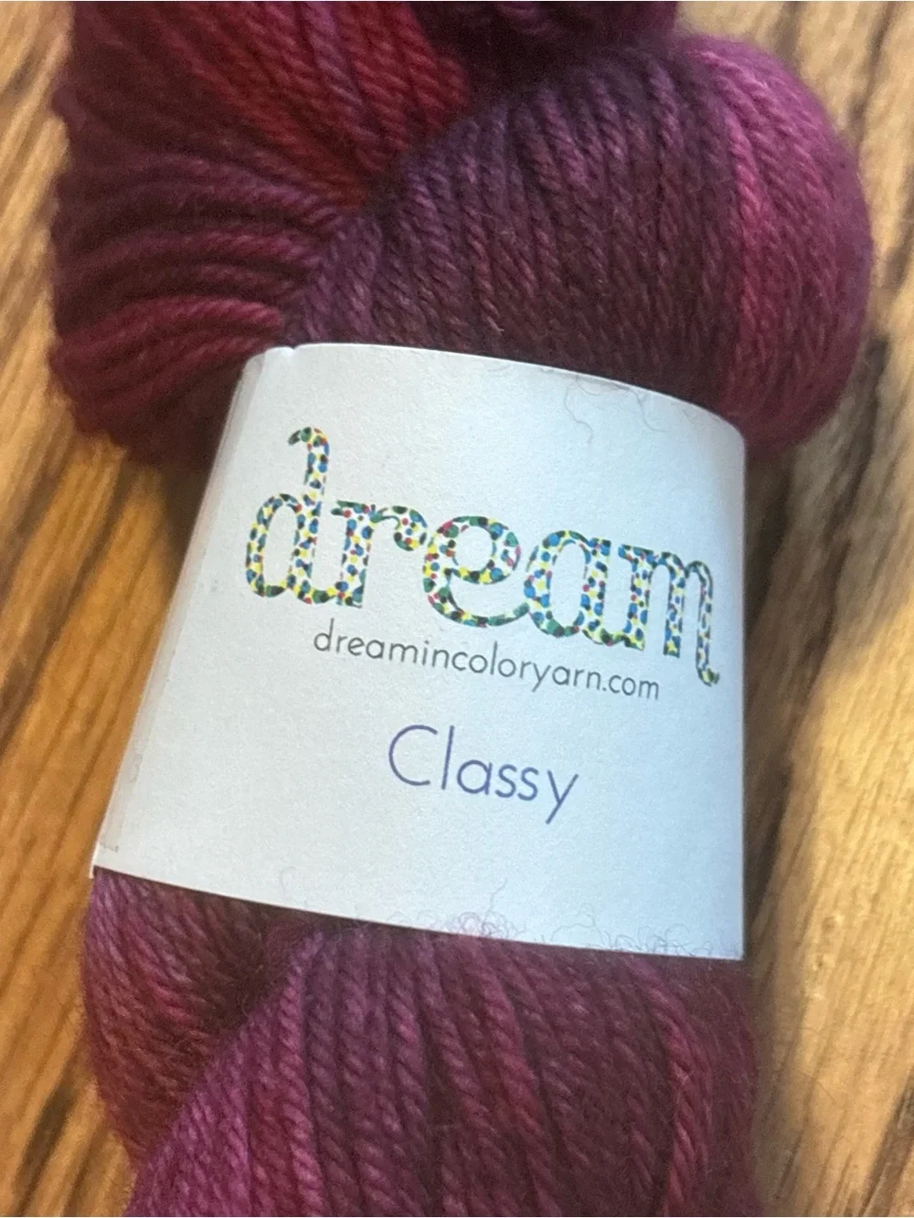Dream in Color Yarn Classy Hand-Dyed Berry Plum Superwash Merino Wool Worsted